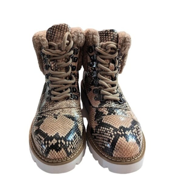 Aerosoles Alden Leather Snake Print Wedge Heel Ankle Booties Size 6.5 NWOB - Picture 6 of 10